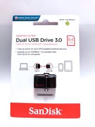 ✨全新行貨✨現貨✨ 64GB SanDisk  Ultra Dual Drive 3.0 雙用隨身碟 Android 裝置適用