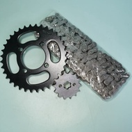 Benelli SM Sport 110E - 4 Holes - 428 Sprocket Gear Set FR + RR + 428H Chain