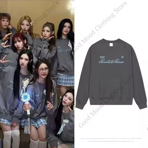 H2H Hearts2Hearts Sweatshirt HEARTS 2 HOUSE Concert Same Print Pure Cotton Hoodie Kpop Fashion Women