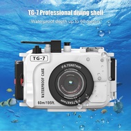 Vcamerashome-MY Andoer Waterproof Case for TG7 Camera  60m Underwater Diving with 52mm Threaded Inte