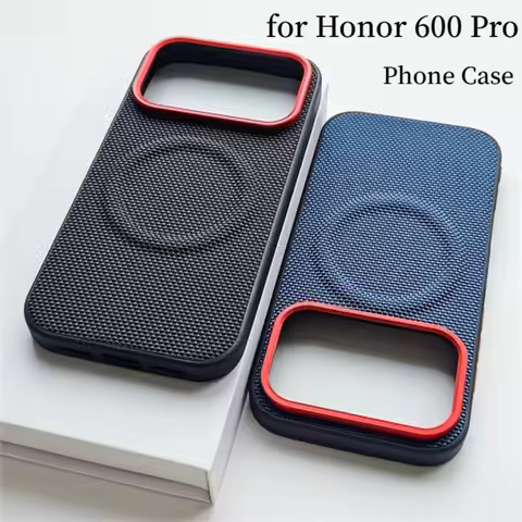 Bsusienss Nylon Woven Case For Honor 600 Pro 400 Magic 8 Pro 7 Pro X9D X9C Magnetic Alloy Lens Frame