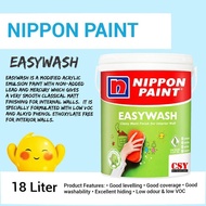 NIPPON PAINT EasyWash 18 Liter Water Based Interior Wall Paint (Matt) / Cat Dinding Dalam Rumah