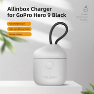 TELESIN ALLIN BOX Portable Storage Battery Charger For GoPro Hero9, 10,11  Black