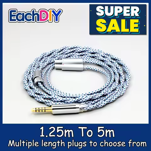 99% Pure Silver Mix Graphene OCC Shield Earphone Cable For Sennheiser HD800 HD800s HD820s HD820 Dhar