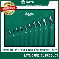 SATA 11pc. Deep Offset Box End Wrench Set 6-32MM Offset Box End Spanner Spana Sata Tools Sata Polish