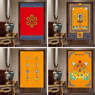 Tibetan Style Entry Door Curtain Fabric Door Curtain Japanese Style Door Curtain Nordic Style Door Curtain Decorative Curtain Partition Curtain Zen Auspicious Eight Treasures Partition Curtain Ti