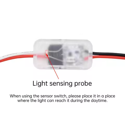 Light Sensor Switch Automatic Auto on Off Photocell Street Light Switch DC 3.7V 5V 12V 24V 5A Photo 