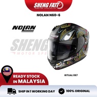 NOLAN N60-6 Ritual 067 Full Face Helmet Motor Visor Topi Keledar Keselamatan Full Face Superbike SIR