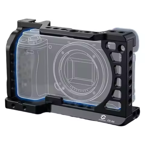 SOARSHOT Camera Cage for Sony A6400 A6100 A6300 A6500 A6600 Aluminum Video Rig Cage with Cold Shoe A