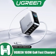 UGREEN 160W GaN Fast Charger Real Time Power Display Foldable Charger With 240W 1.5M C to C Cable