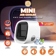 Ready Stock in Malaysia Air Cooler Car Fan Portable Aircond Mini Air Conditioner Adjustable Speed USB Fan