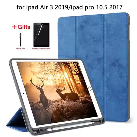 Slim leather case For iPad Pro 10.5 with Pencil Holder Cover for iPad Air 3 10.5 2019/ iPad Pro 10.5