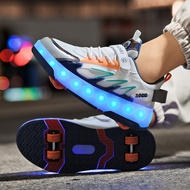 Children Runaway Shoes Roller Skate Girls Shoes Roller Walking Shoes Student Hidden Skate Skate Lace