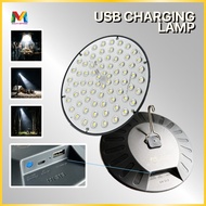 300W Lampu Piling 72LED Ultra Thin Light USB Rechargeable LED Light Bulb Emergency UFO Light Camping