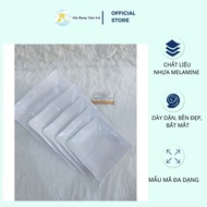 Square Plate DV 66 - 77 - 88 - 99 - 100 White, Food Plate, Premium Fataco Melamine Plastic Plate Mta