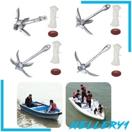 [Hellery1] Folding Grappling Anchor Kayak Anchor, Hook Foldable Claw, Buoy Ball for
