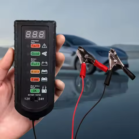 12V 24V Car Battery Tester Alternator Tester Universal Digital Car Motorcycle Battery Load Tester fo