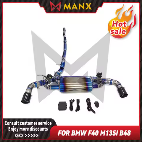 Titanium alloy bluing Catback Performance Auto Exhaust pipe for BMW F40 M135i b48 Muffler with remot