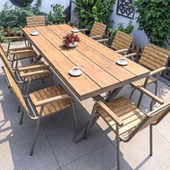 戶外桌椅塑木桌椅  戶外專用防腐木防雨防曬室外餐桌椅 包送貨tables and chairs