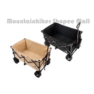 Mountainhiker Camping Wagon Foldable Trolley Four BIG Wheels Outdoor Picnic  Camping Cart Hand Pull Storage Cart