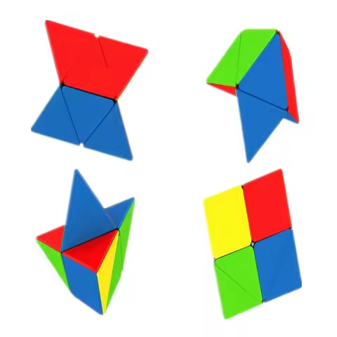 YJ 2x2x2 Pyramid Speed Magic Cube Puzzle Toys For Children Speed Pyramid Cube Pyramid 2x2 Puzzle Sha