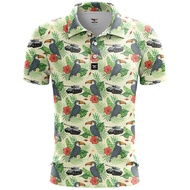 Palm Tree Mens Resort 3D Print Polo Shirt Man Hawaiian Vacation Beach Pique Shirt Short Sleeve Summe