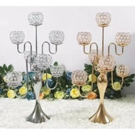 Decoration Club Candle Holder Head Table Flower Crystal Ball Candle Holder Wedding Luxury Ornaments 