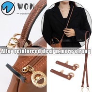 WON Genuine Leather Strap, Alloy reinforcement Transformation Handbag Belts, Crossbody Bags Accessories Conversion Punch-free Replacement Hang Buckle for Longchamp