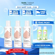 Bộ 3 chai Dung Dịch Vệ Sinh Phụ nữ Lactacyd Pro Sensitive Cho Da Nhạy Cảm 150ml/ chai