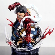 【Height 14cm】One Piece GK Mkegz Luffy Vs Kaiduolong Four Gear Overlord Color And Country Resonance Figure Model Ornament
