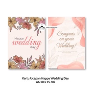 Happy Wedding Greeting Card A6 10x15cm+Craft Envelope