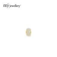 MJ Jewellery 999.9/24K Gold Foil Inlaid White Jade