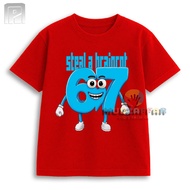 STEAL KIDS' T-SHIRT BRAINROT 67 KIDS' TOP T-SHIRT 67 STEAL BRAINROTa