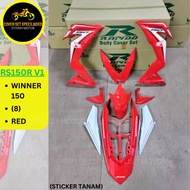 (STICKER TANAM/AIRBRUSH) RAPIDO COVER SET RS150R V1 WINNER 150 (8) RED