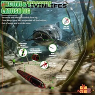 ILIVINLIFE Double Hook Rig, Durable Construction Double Hook Catfish Float Rig, Effective Simple Set