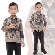 Kemeja Batik Anak Laki laki Motif Sekarjagad Batik Pria Dewasa Couple Batik Ayah dan Anak Laki Laki 
