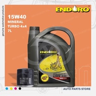 ENDURO MINYAK HITAM 15W40 7L DIESEL ENGINE OIL TOYOTA HILUX ISUZU DMAX NISSAN URVAN MITSUBISHI STORM