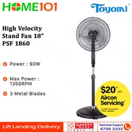 Toyomi High Velocity Stand Fan 18" PSF 1860
