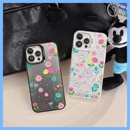 Cute Floral iPhone Case Bright Colors, Natural Pattern Design Style iP 11/12/13/14/15/16/17/Plus/Pro