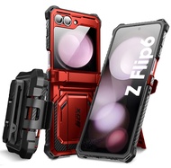 เคส i-Blason Armorbox สำหรับ Samsung Galaxy Z Flip 7 FE เคส Z Flip6 พร้อมขาตั้งในตัว ตัวป้องกันหน้าจ