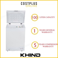 Khind Chest Freezer 100L FZ100 with Adjustable Thermostat