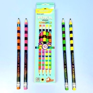 (1 Box/ 12 Boxes) 2B GRADATION PENCIL + Penghapus PK2B-SQ307