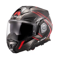 LS2 Helmets FF901 Advant X Carbon Future II Red - หมวกกันน็อคยกคาง