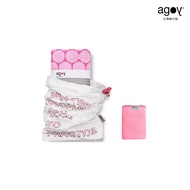 【agoy】瑜伽鋪巾組合 Gecko Touch 壁虎鋪巾 經典圈圈 野玫紅 標準配方+防水袋+瑜伽手巾隨機色