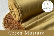 grosir satin velvet premium grade a ( 1 roll ) - green mustard 1 roll ( 45 m )
