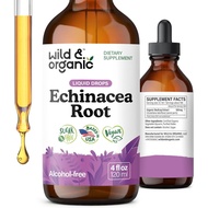 Wild & Organic Echinacea Drops - Immune Support Supplement with Echinacea Angustifolia - Liquid Root