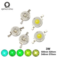 10-50pcs 3W Ice Blue Cyan 500nm Green 520nm Deep Green 540nm Grass Green 570nm High Power LED Lamp C