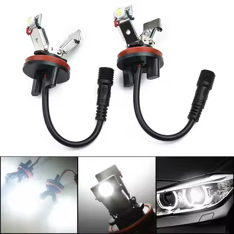 Newest 2Pc H8 LED Angel Eyes Marker Light Bulbs LED Ring Marker Bulb Car Headlights For BMW E60 E61 