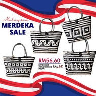 Handmade Penan Bag - Monochrome Edition/Buatan Borneo/Bag Anyaman/Anyaman Sarawak