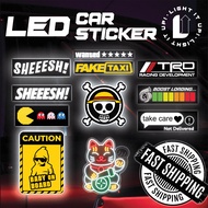 LED Car Stickers | Wanted Sticker | Gta Sticker | Nitro Cat Sticker | Sheeesh Sticker